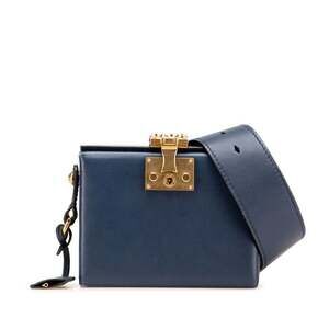 CHRISTIAN DIOR Blue Leather Shoulder Bag